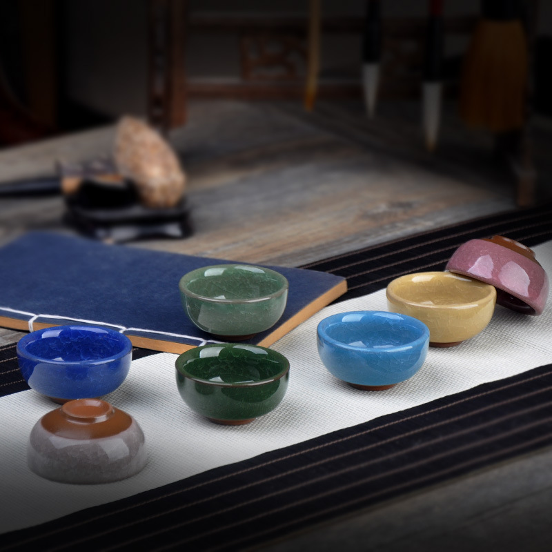 чайный набор, чайная чашка, 7-цветная трещиноватая глазурь, набор трещиноватого чая, кунг-фу чашка, чайная чаша, трещиноватая чайная чашка