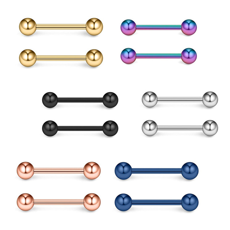 Ювелирные изделия для пирсинга из нержавеющей стали, прямые стержни, кольца для груди, ушей, оптовая продажа