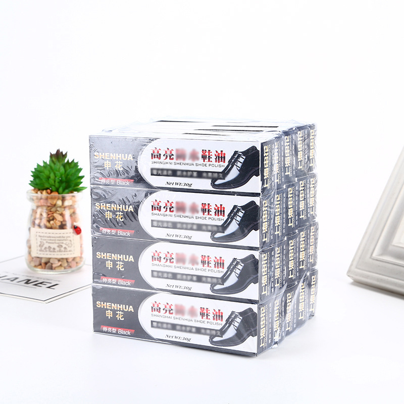 Shanghai Shenhua Factory Direct Sales Shoe Polish Black Nourishing Cream Leather Shoe Care Oil Genuine Leather Quick-Brightening Oil Leather Care