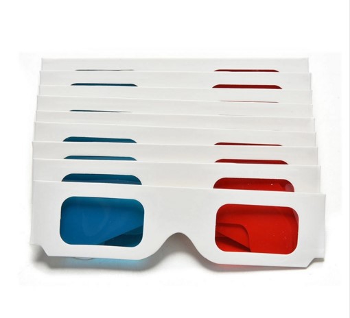 Foreign trade paper 3D glasses red blue 3D paper frame 3d glasses 3D cinema glasses
