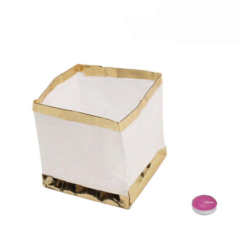 Holiday Square Water Lamp New Year's Day Prayer Wishing Lamp Floating Lotus Lamp Candle Bag Environmentally Friendly Windproof Candle