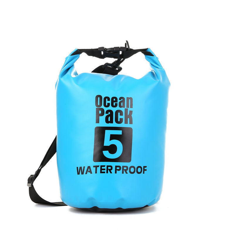 Cross-Border Hot Selling Outdoor Pvc Waterproof Bag Diving Rafting Single and Double Shoulder Strap Floating Waterproof Bag Swimming Waterproof Bucket Bag