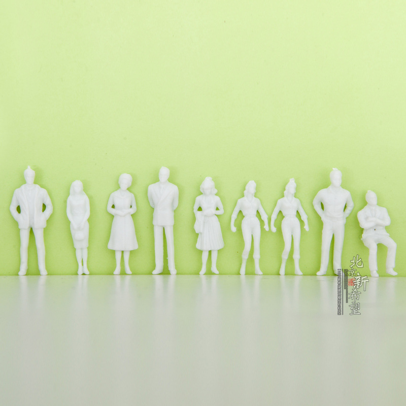 Scene shooting building model little man sand table scene material skin color white little man various proportions