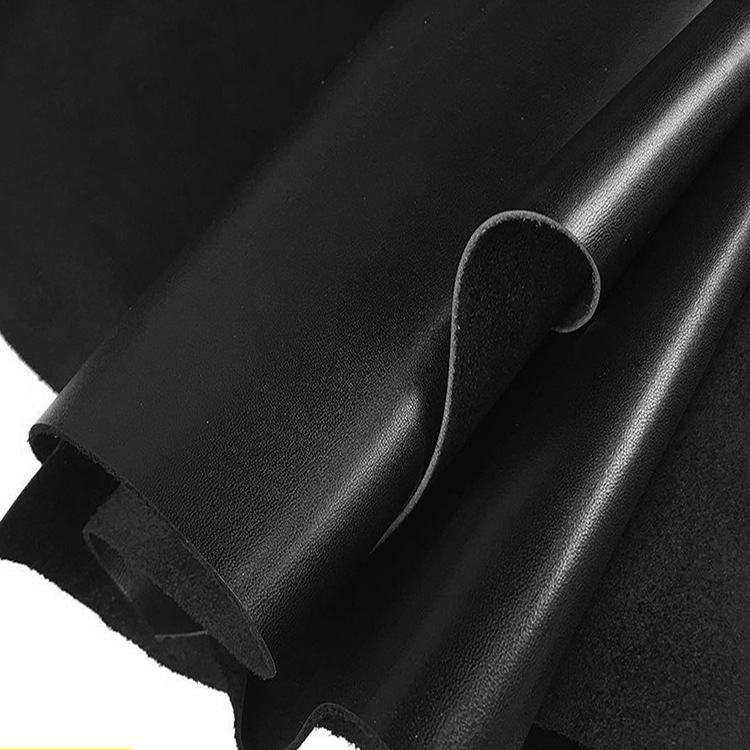 Специальная цена на ткань из первой слоя коровьей кожи наппа, мелкозернистая, черная, для обувного мешка, недорогая акция