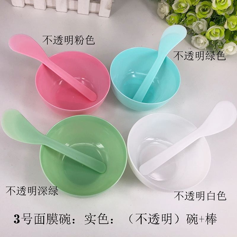 Transparent Mask Bowl Set Plastic Mask Stick Mask Bowl DIY Beauty Makeup Mask Tool Stirring Stick