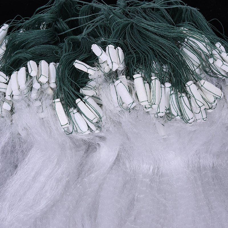 Single-layer three-layer sticky net fishing net fishing net wire mesh three-layer sinking net single-layer hanging net net white strip net