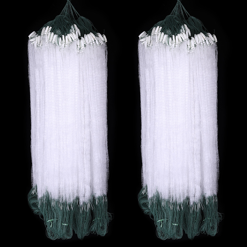 Single-layer three-layer sticky net fishing net fishing net wire mesh three-layer sinking net single-layer hanging net net white strip net