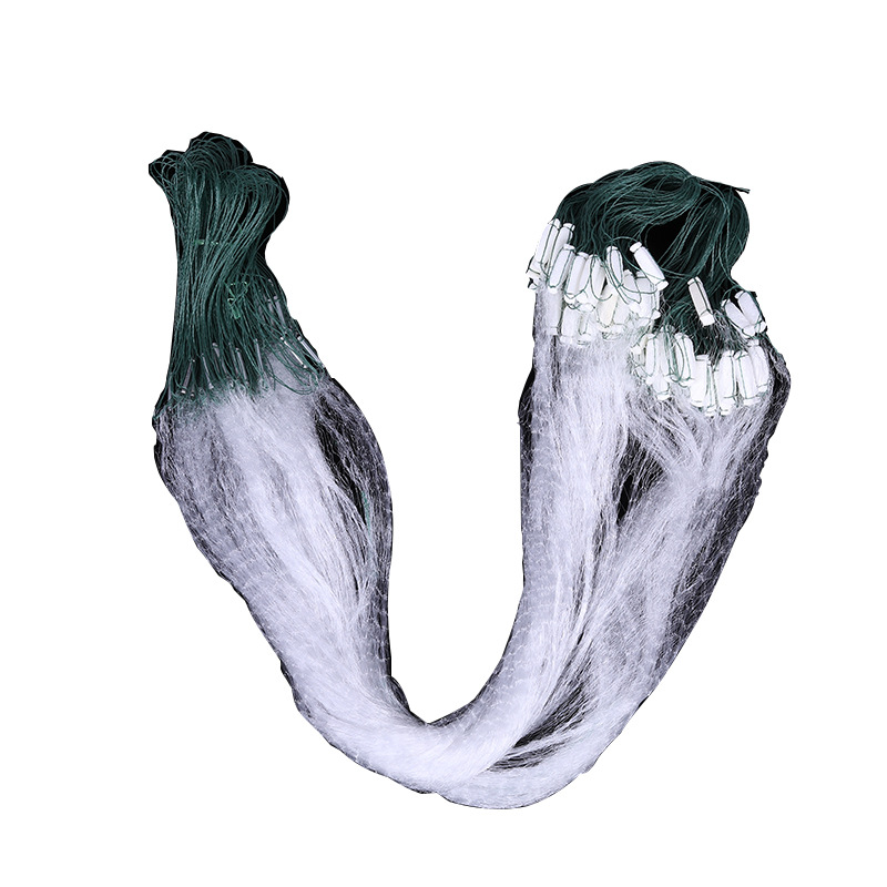 Single-layer three-layer sticky net fishing net fishing net wire mesh three-layer sinking net single-layer hanging net net white strip net