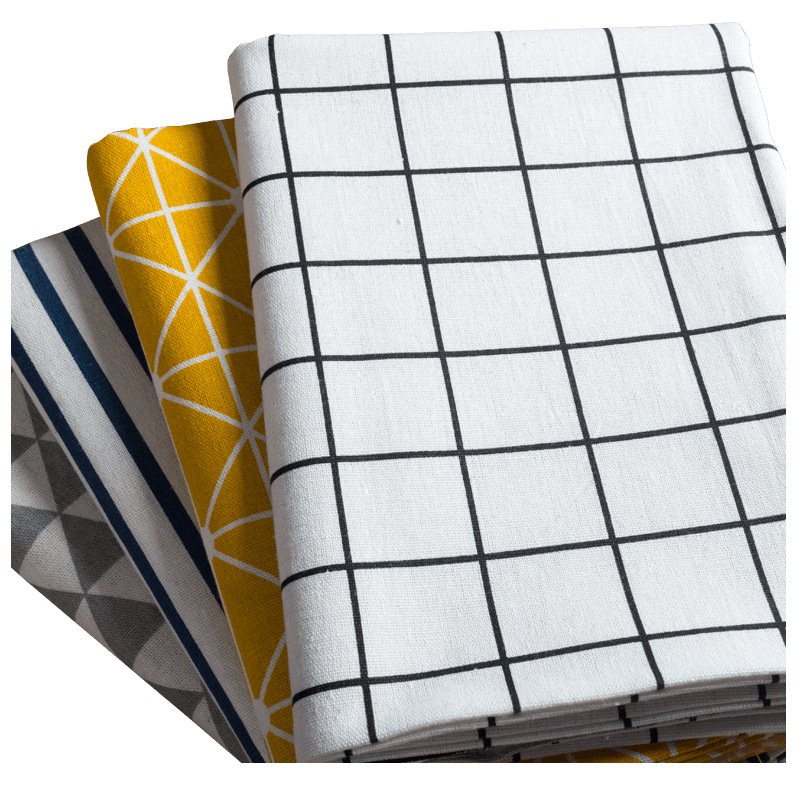 Floral cotton linen fabric sofa linen tablecloth printed fabric handmade diy curtain background pillow cloth in stock