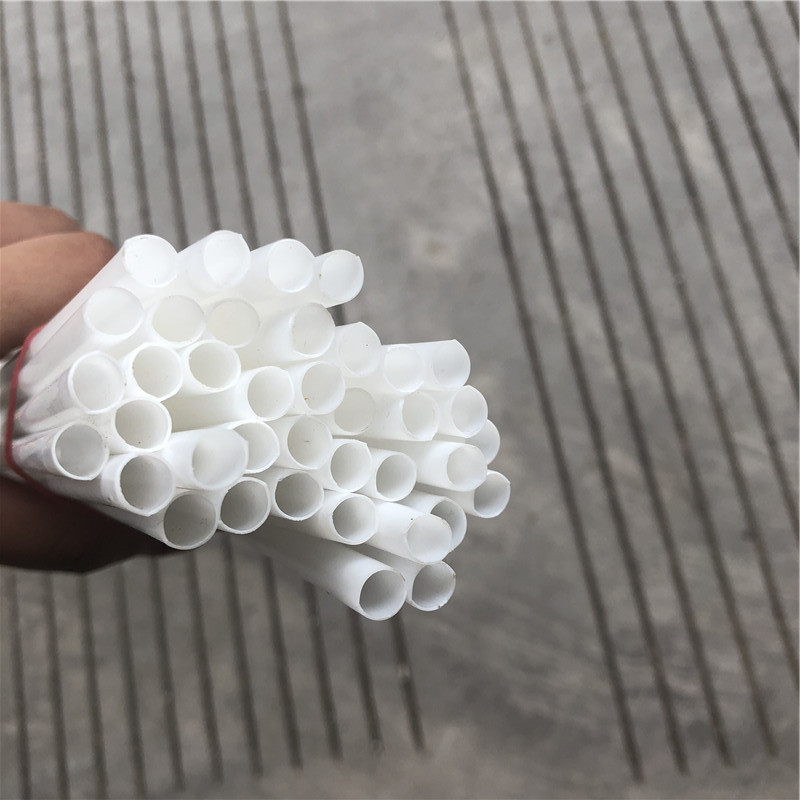 Hand-cranked flagpole 30cm long 6mm outer diameter white plastic hand-cranked flagpole banner advertising banner hand-swinging bamboo