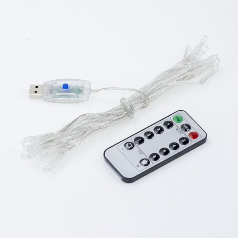 Copper Wire Light String Accessories 8 Function String Light USB Remote Control Plug Fireworks Shape Light String Power Supply