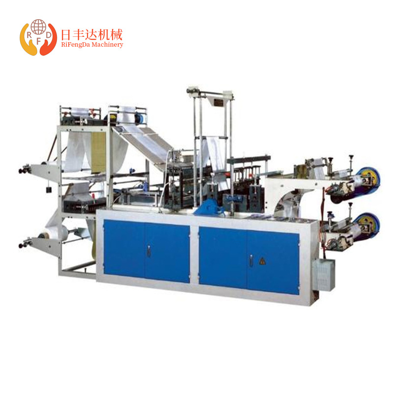 Manufacturer Supplies Self-Sealing Bag Cutting Machine, Heat-Sealing and Cold-Cutting Bag Making Machine, Pe Film Vest Bag Plastic Bag Making Machine