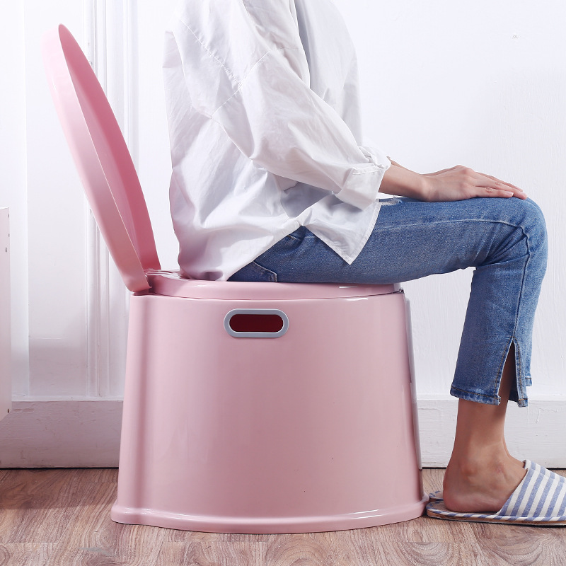 Portable Toilet Chair for the Elderly, Removable Toilet for Pregnant Women, Adult Household Plastic Toilet