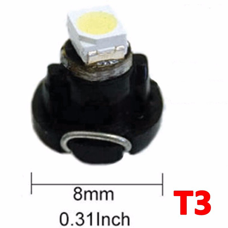 Светодиодный свет T3 1210 1SMD для мотоцикла, белый свет 12V