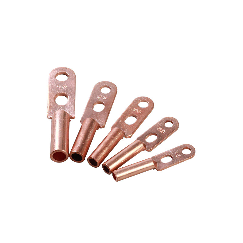 Double-Hole Copper Nose Power Gold Set Cold-Pressed Terminal Double-Hole Copper Nose Double-Hole Copper Terminal Block Double-Hole Dt