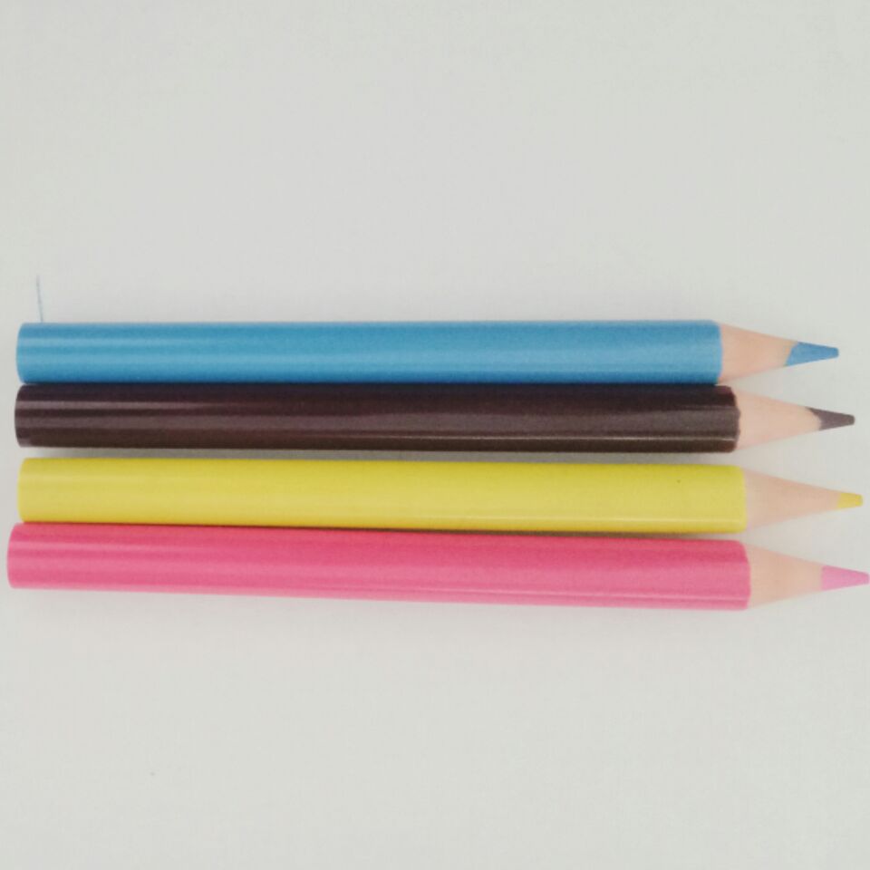 Карандаши для рисования, цветные карандаши оптом, короткие модели 3.5 дюйма, упаковка 4 цвета, доступные цвета, экологически чистые логотипы карандашей оптом