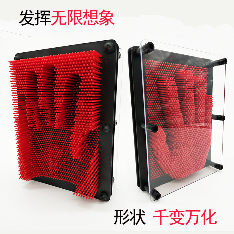 Cross-Border Hot Selling Creative Cloning Hand Model Popular Internet Celebrity Plastic Square Handprint Three-Dimensional Versatile Needle Painting Children's Toy