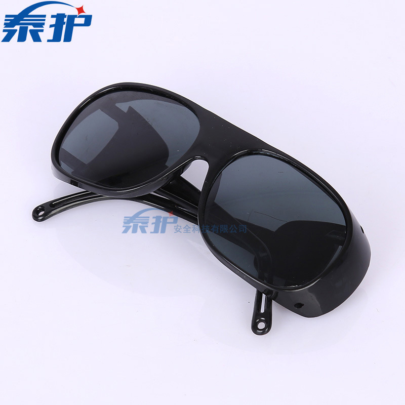 2010 Welding Glasses Special Goggles for Welders Transparent Black Glass Polished Windproof Anti-glare Labor Protection Glasses