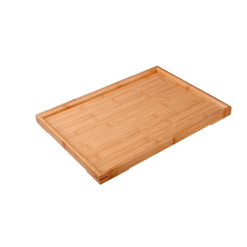 Simple Tea Set Tea Tray Household Wooden Tray Japanese-Style Bamboo Tray Tea Tray Hotel Restaurant Barbecue Tray Wholesale