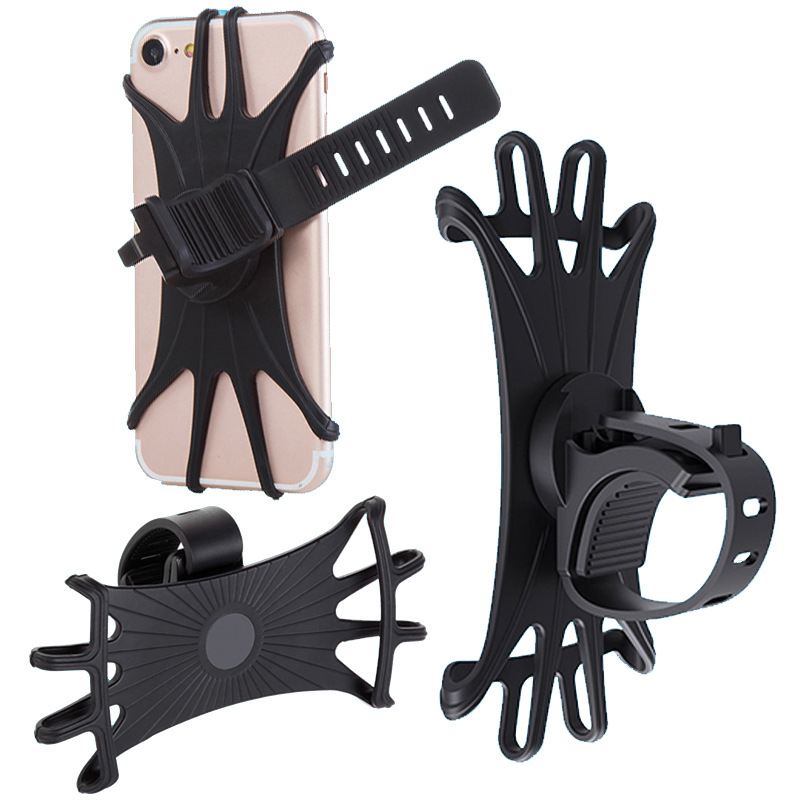 Креативный силиконовый держатель для мобильного телефона на велосипеде, комплект для руля, аксессуары для мобильного телефона