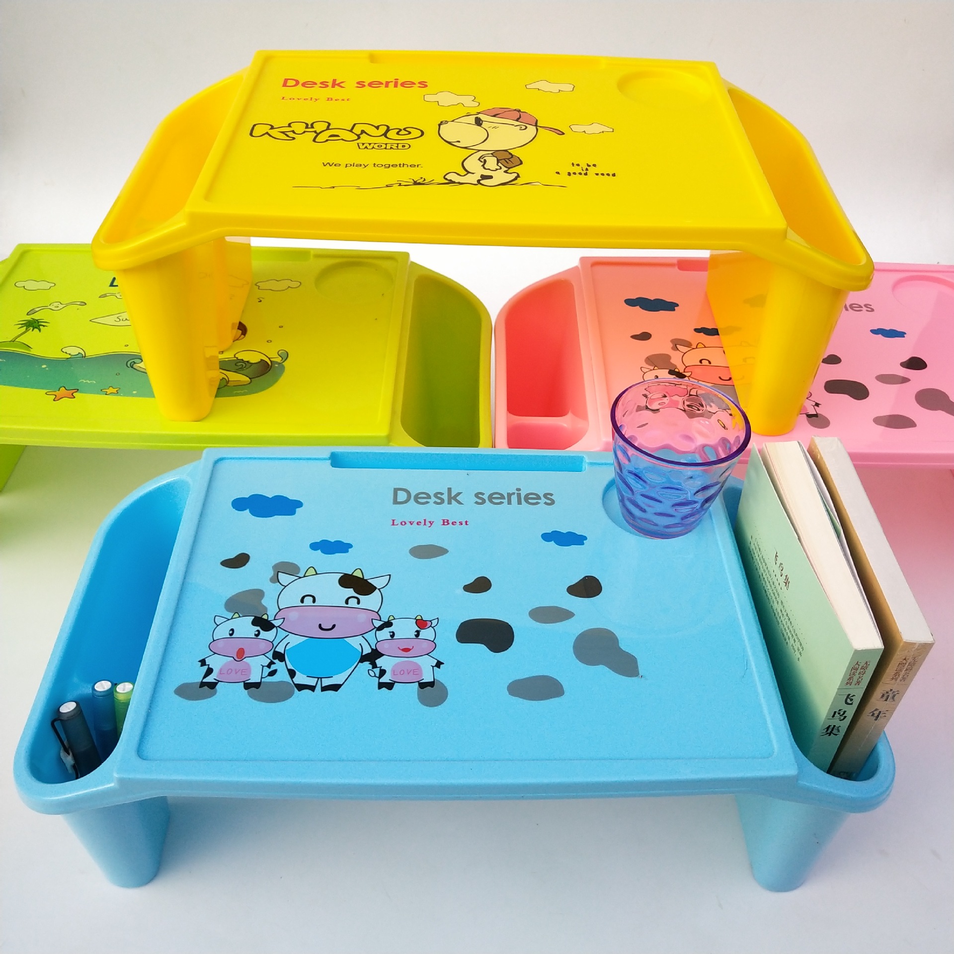 Детский ленивый стол пластиковый, учебный стол для детей, стол для ноутбука для взрослых, детский пластиковый стол