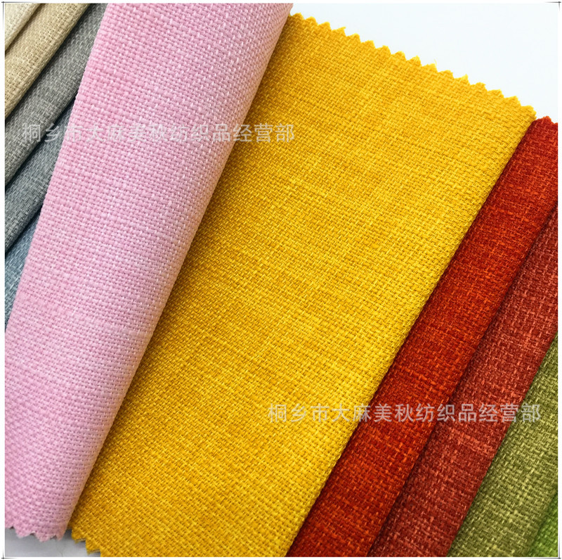Factory Direct supply thickened Doris bamboo artificial linen sofa fabric cushion pillowcase home decoration fabric