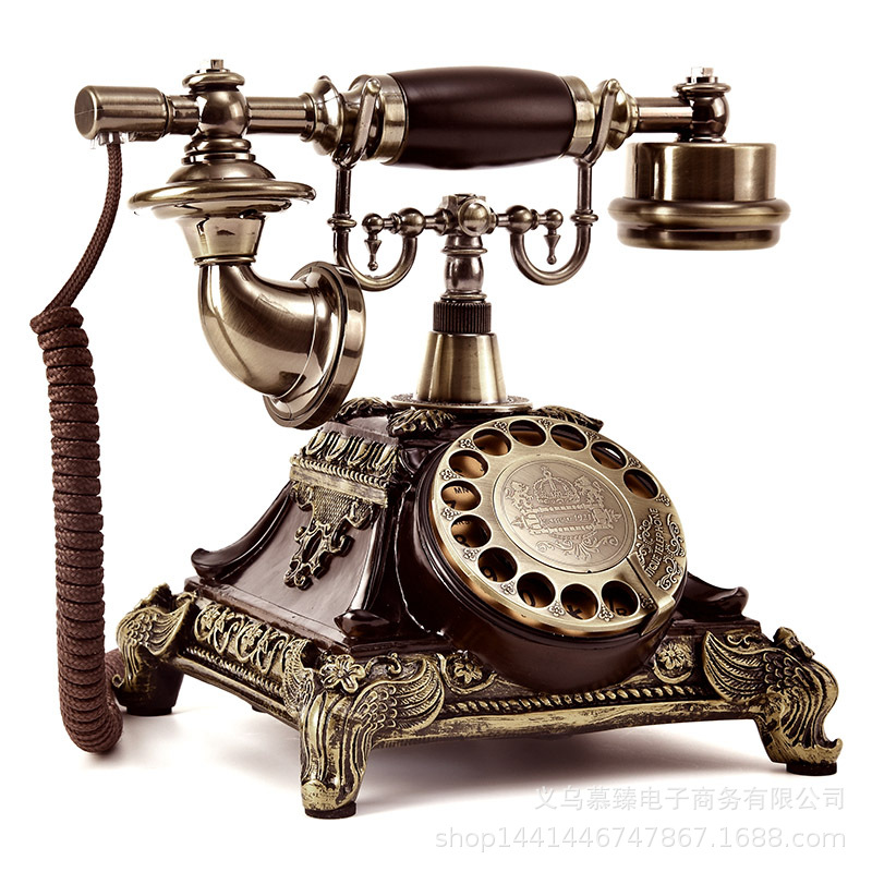 European-style Retro Turntable Telephone Home Landline American Fashion Creative Cable Old-fashioned Antique Fixed Telephone