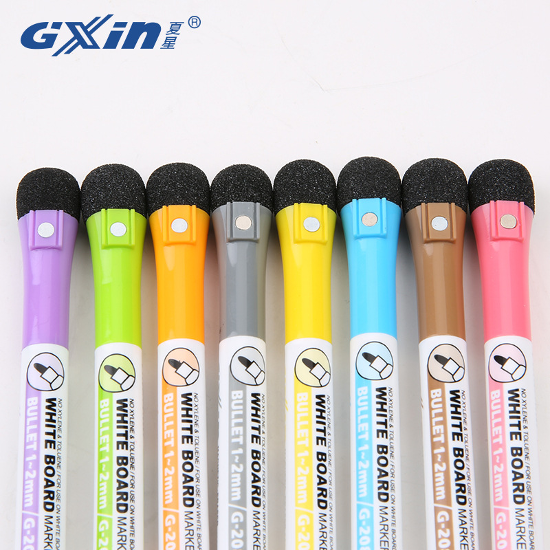 Xia Xing Gxin whiteboard pen G208 can absorb cartoon erasable magnetic erasable card children's 8-color water-based pen