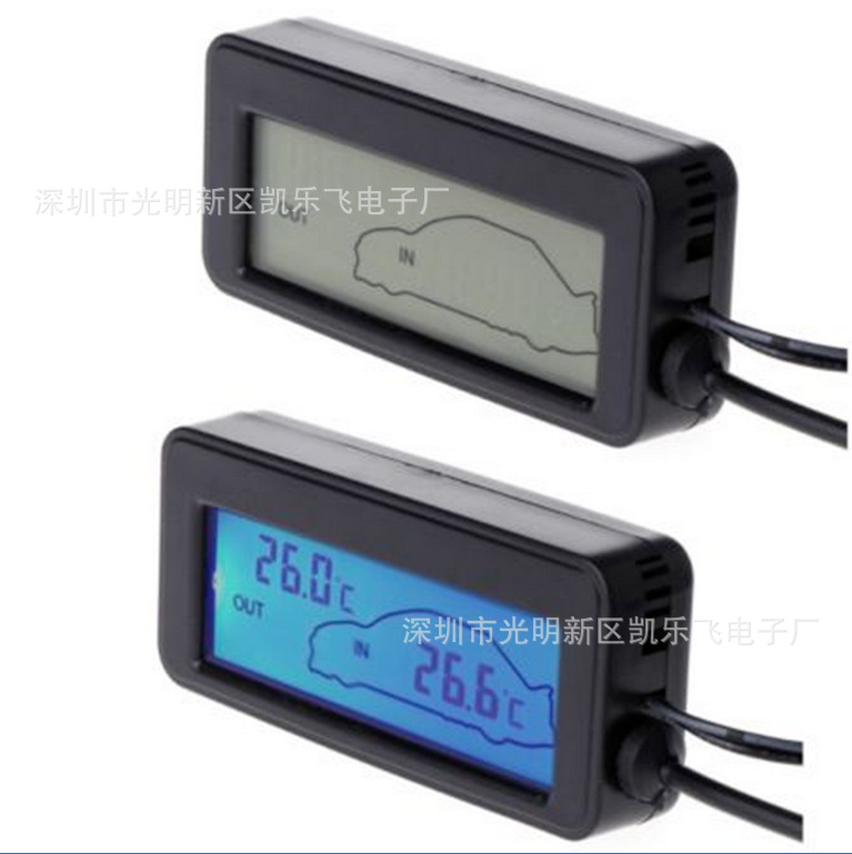 12v digital thermometer car thermometer mini LCD car inside and outside thermometer T18