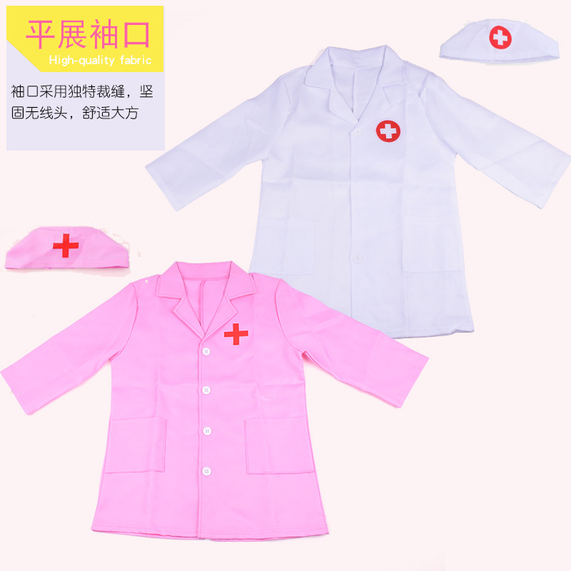 Одежда для маленькой медсестры, костюм для игры в доктора, профессиональная одежда, белый халат для детского сада
