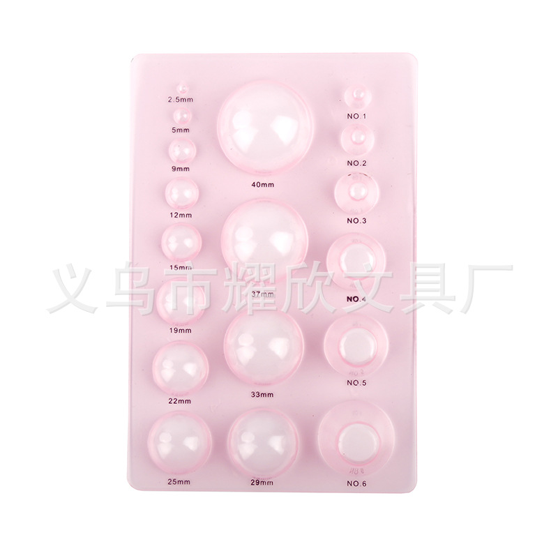 Clay Tool Three-Row Mud Picker Quilling Tool Printing Digital Template Ruler Concave and Convex Shaper Semicircular