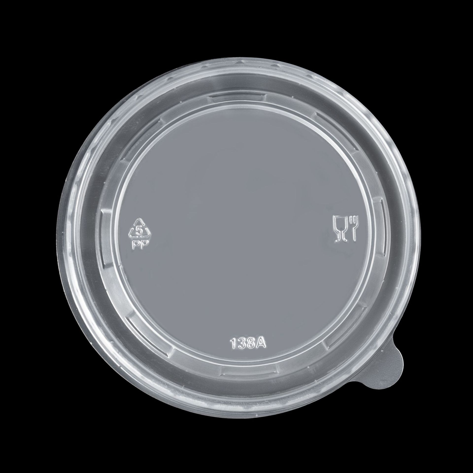 Disposable plastic cover lunch box cover bowl cover PP soup cover paper bowl cover round cover inner support takeaway PET lunch box cover