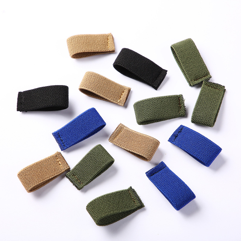 Nylon Belt Black Accessories Tail Clip Tail Fixed Ring Elastic Elastic Band Buckle Canvas Belt Ring Small Circle