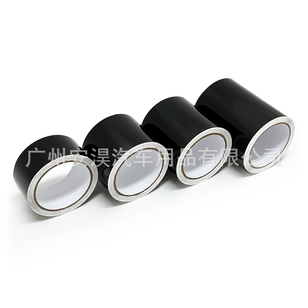 Cross-Border Hot-Selling 5*900cm Glossy Matte Black Car Color-Changing Film 3D Carbon Fiber Transparent Rhino Skin Car Body Sticker