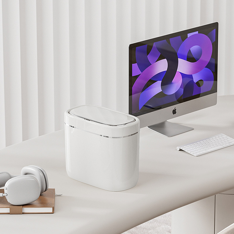 25-Year-Old New Smart Trash Can for Home Use, High-End Bathroom and Living Room, Odorless Flip-Top Automatic Sensor Trash Can