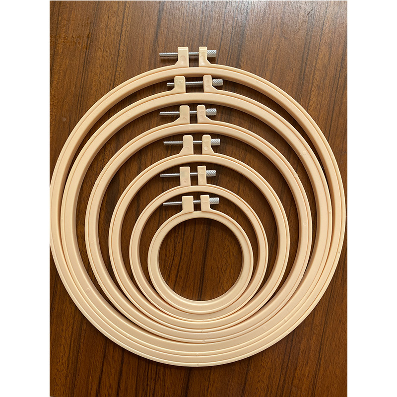 Imitation Bamboo Embroidery Hoop, Embroidery Hoop for DIY Plastic Embroidery, Adjustable Cross-Stitch Embroidery Hoop, Floral Embroidery Hoop Support