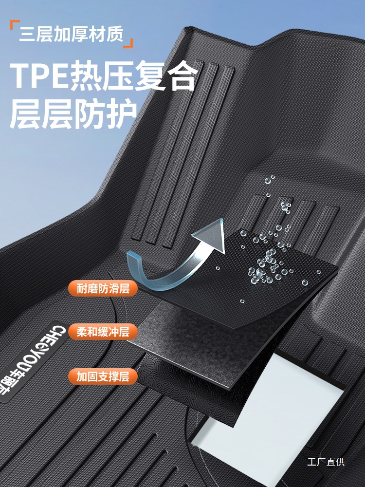 Tpe Car Floor Mats Fully Surround the Main Driver's Single Piece Single Car Main Driver's Floor Mat Dedicated to the Driver's Room
