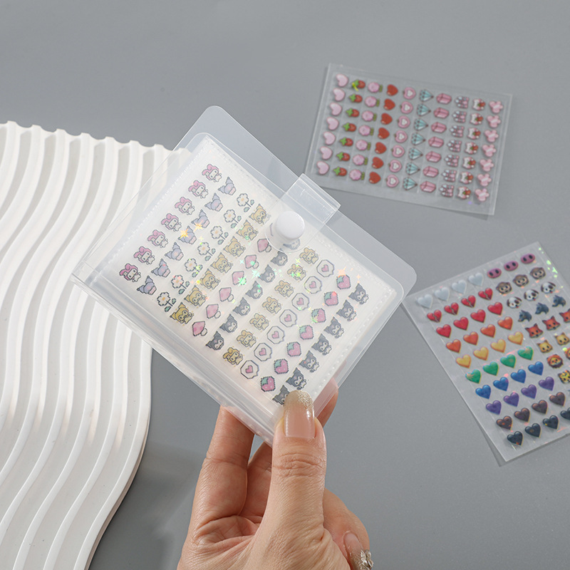 Pp Transparent Little Nose Handbook Mini Kidsren's Cartoon Decorative Book Handbook Material Nail Sticker Album Manufacturer