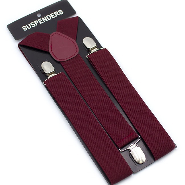 Adult 3.5cm Men's Strap High Elastic Hanging Pants Suit Pants Strap Clip 3 Clip