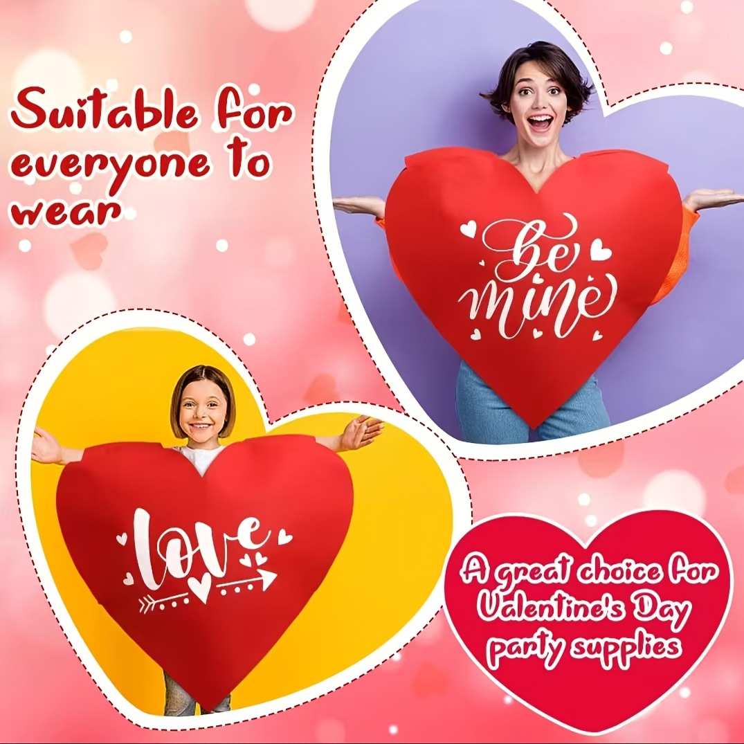 Кросс-бордерный новый жилет на День святого Валентина с логотипом для вечеринок и фестивалей, многоразовый жилет на День святого Валентина