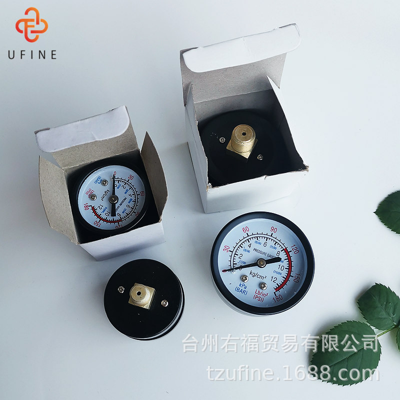 Small air compressor instrumentation pressure regulating valve oil-water filter accessories iron shell 40 50 pressure gauge
