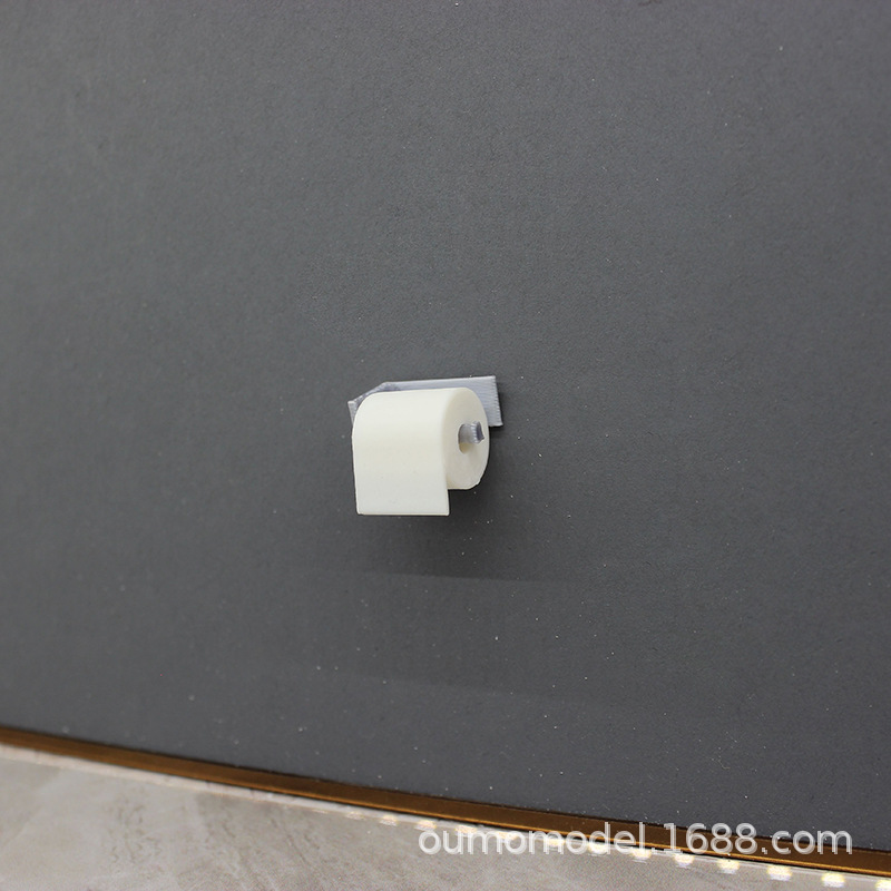 Dollhouse Miniature Food Toy Scene Model 12 Points Dollhouse Accessories Mini Tissue Roll Paper Holder