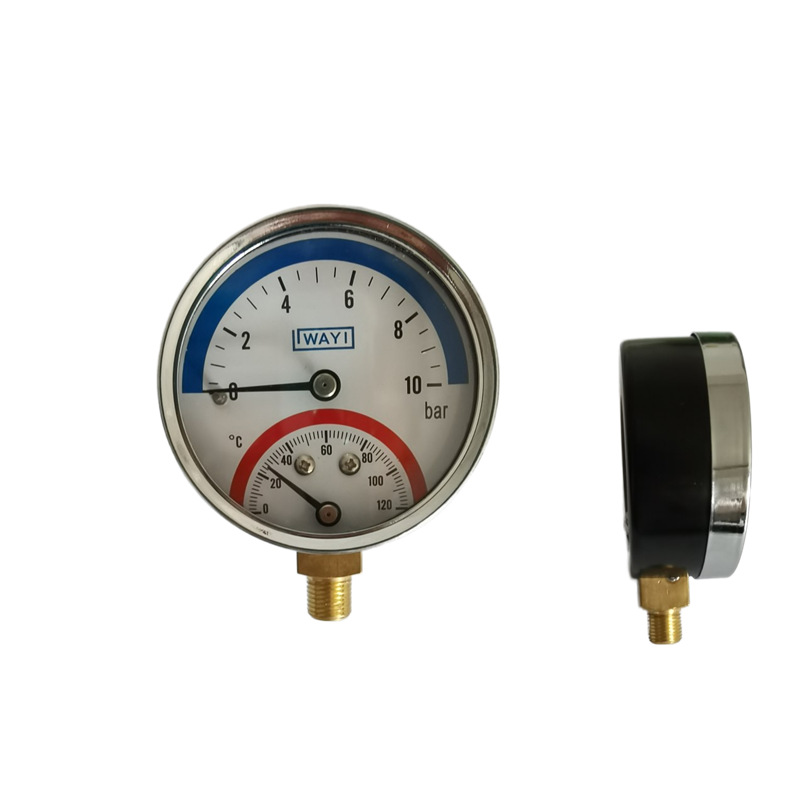 Floor heating, temperature and pressure integrated meter, water separator, pressure measurement, 2 points, 4 points, 1 inch, double display temperature, pressure measurement of tap water