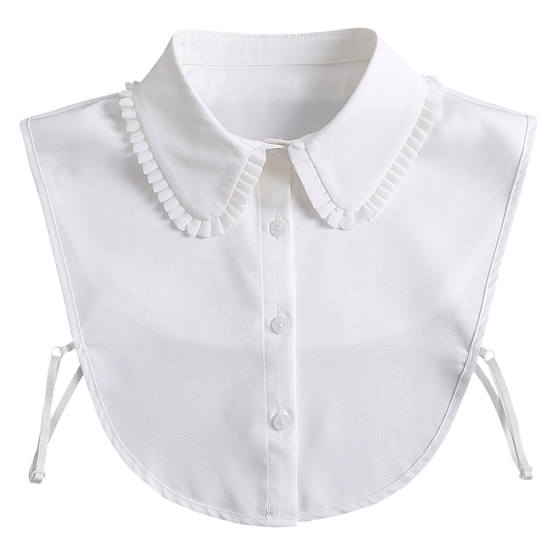 White Chiffon Shirt for Women with Earrings, Stand-Up Collar Shirt, Professional Top, Super Fairy and Stylish Cross-Border Manufacturer Wholesale