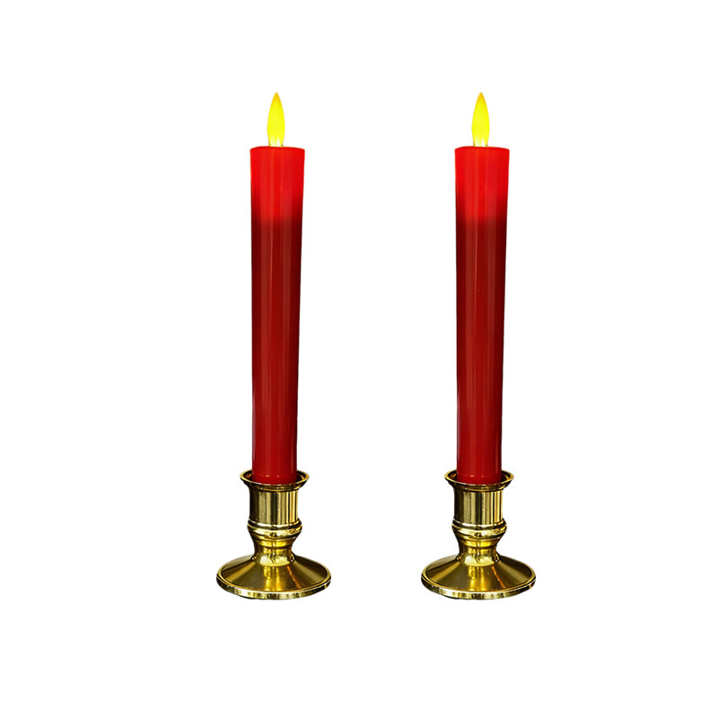 Led Long Pole Digital Smokeless Candle Light Artificial Flame Candle Atmosphere Ornaments
