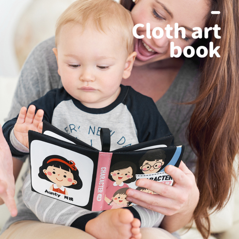 New Product Launched Baby Cloth Book, Unbreakable, Chewable, Black and White Cognitive Cloth Book, Infant Enlightenment Early Education Educational Toy