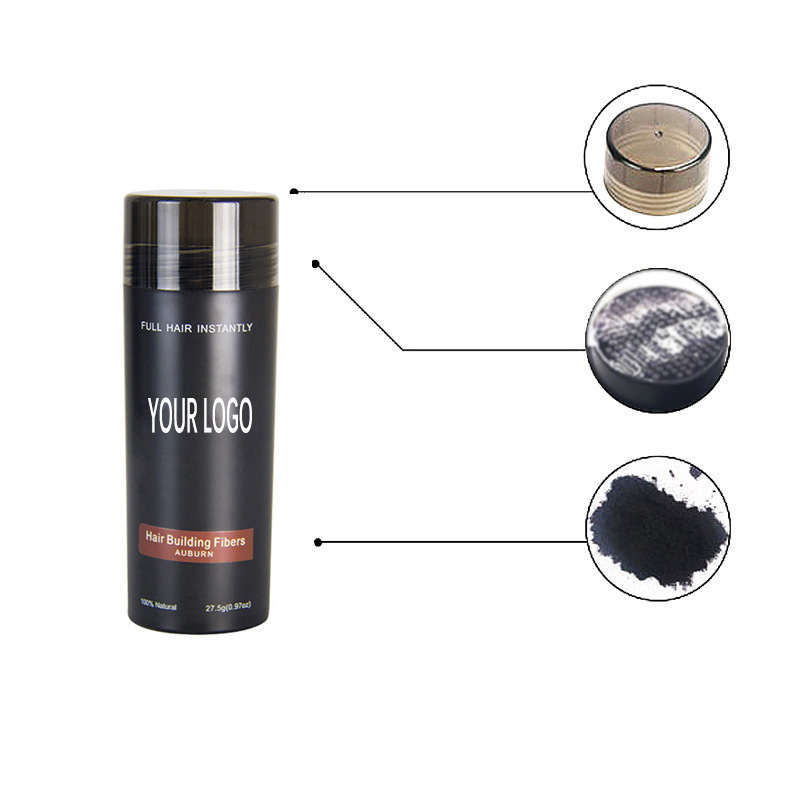 Cross-Border Top Hair Fiber Powder 27.5g Windproof Disposable Thickening Hair Fiber Hairline Filling Hairdressing Powder
