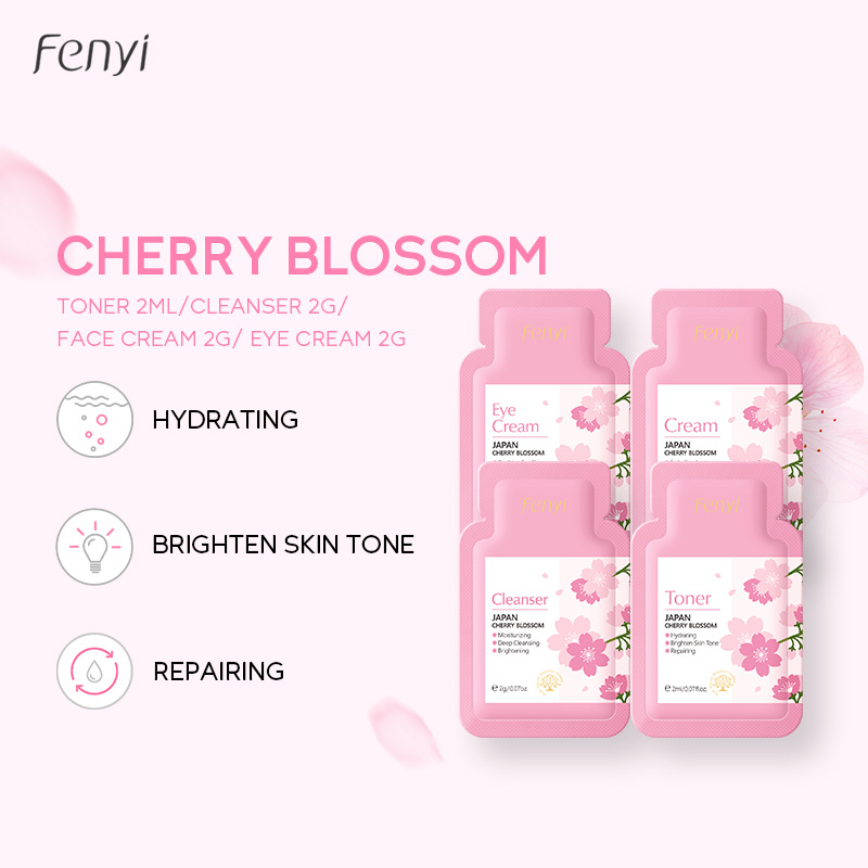 Кросс-бордерный набор по уходу за кожей FENYI в 4 предметах с увлажняющим и гидратирующим эффектом, 1 штука 2г, пробный набор