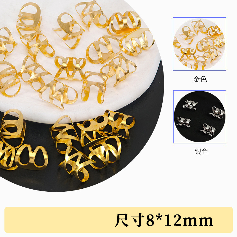 Hip-Hop Dreadlock Jewelry Ring Hair Buckle African Wig Braid Dreadlock Hair Accessories Hair Buckle Metal Cross-Border DIY Dreadlock Buckle