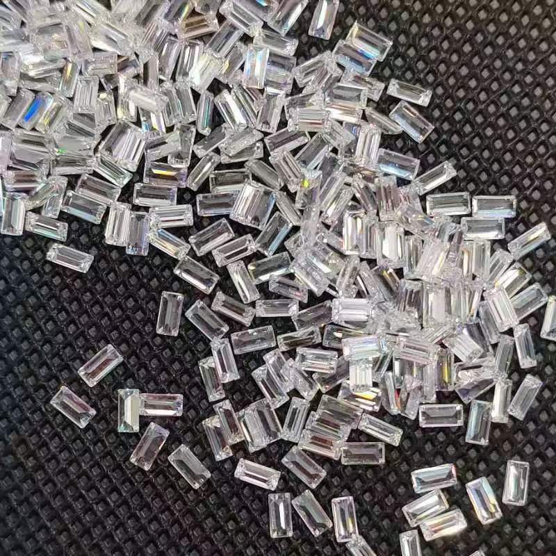 Rectangular Es Right Angle Car Parallel Line Guitai Material 5Aspg Cut Zircon Cubic Zirconia Loose Stone
